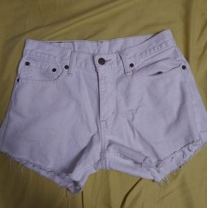 Levi's Cutoff White Shorts